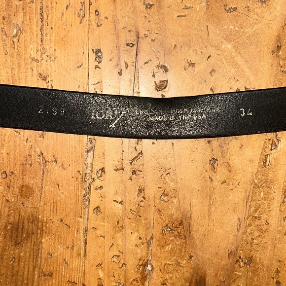 TORY Double snaffle silver horse bit, preowned black leather belt - Picture 5 of 8